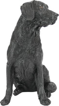 Load image into Gallery viewer, Hand-Cast Black Labrador Dog Sculpture: Memorial Figurine for Garden Lovers