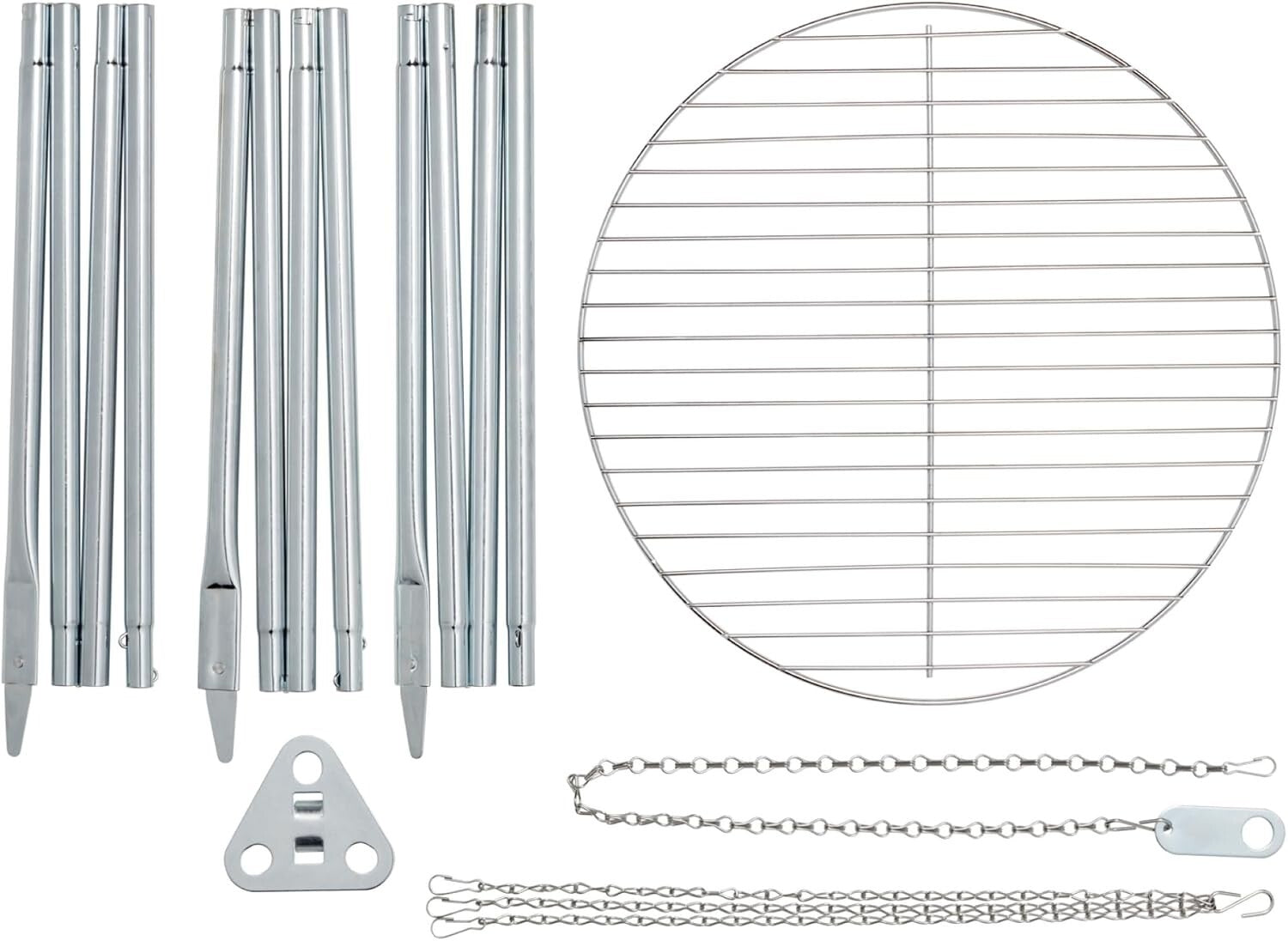 Adjustable Tripod Campfire Grill & Lantern Hanger - Cooking & Lighting Essential