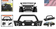 Load image into Gallery viewer, Premium Stubby Front Bumper with Integrated Fog Light for Jeep Wrangler Models