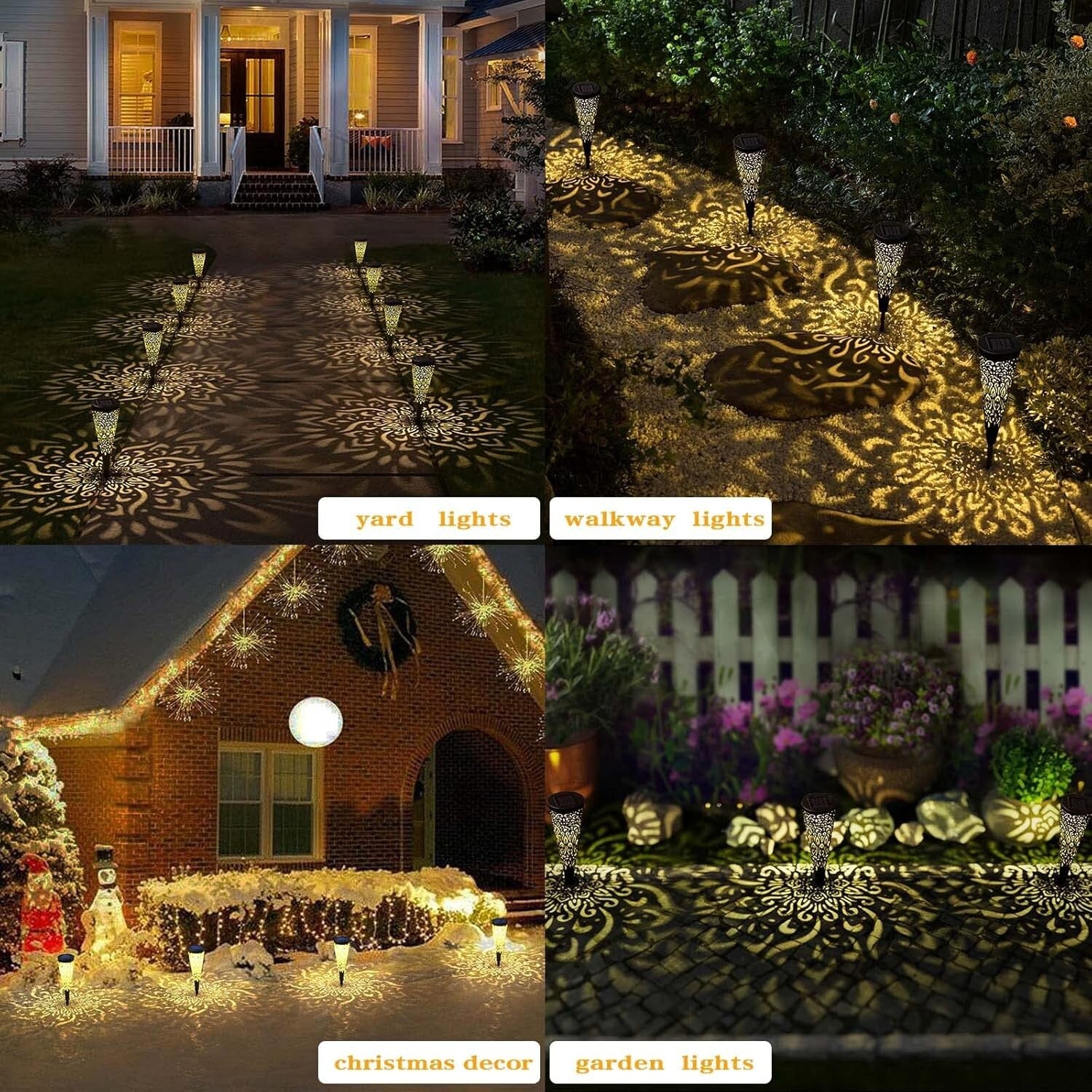 Decorative Solar Garden Lights - 6 Waterproof LED Fixtures for Pathway Benefits