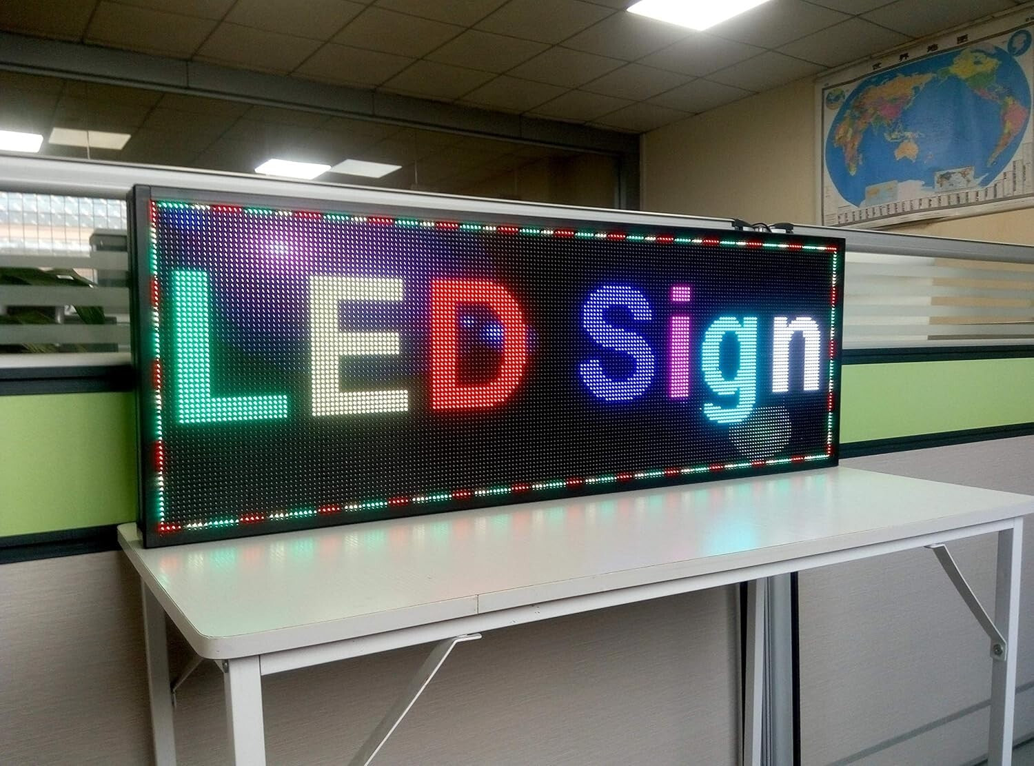Durable 39x14” Programmable LED Sign - Custom Scrolling Display for Promotion