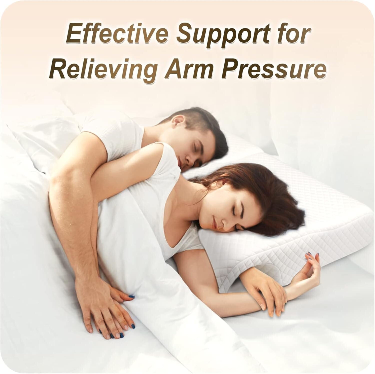 Breathable Memory Foam Cuddle Pillow for Couples - Adjustable and Comfortable