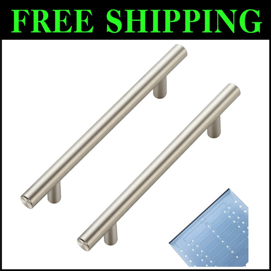 Versatile Stainless Steel Cabinet Pulls - 50 Pack, 7.38'' Length for All Styles