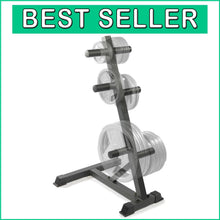 Load image into Gallery viewer, Heavy-Duty Olympic Weight Plate Tree for 2-Inch Plates - Space Saving Rack