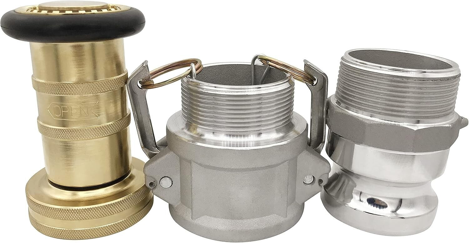 Industrial Brass & Aluminum 2" Fire Hose Nozzle with Constant Flow Capability