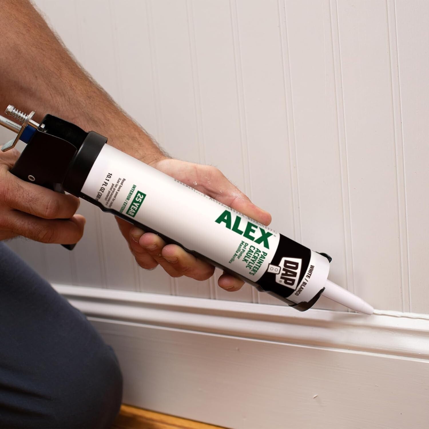All-Purpose White Acrylic Latex Caulk 10.1 Oz - Paintable & Weather-Resistant