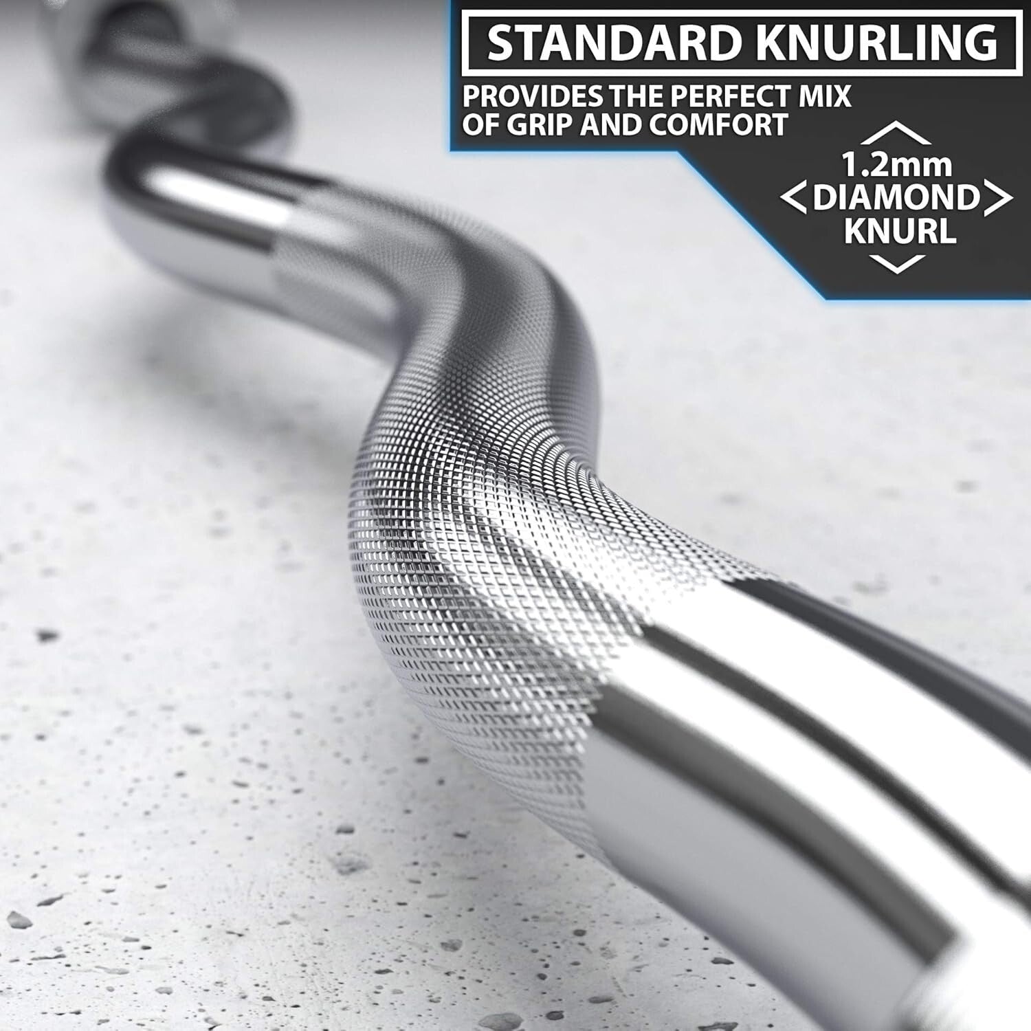 Ergonomic Curl Bar with Chrome Finish - Perfect for Curls & Extensions, 19lbs