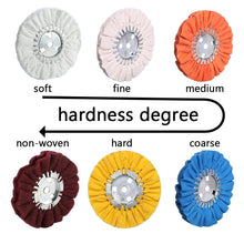 Load image into Gallery viewer, 7-Piece Airway Buffing Wheel Kit for Angle Grinder - 8" Diameter Cloth Set