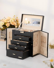 Load image into Gallery viewer, Mirrored Jewelry &amp; Watch Storage Box - Elegant Design with Removable Pillows