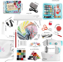 Load image into Gallery viewer, All-in-One Portable Sewing Machine for Beginners – Includes Patterns &amp; Tools
