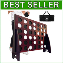 Load image into Gallery viewer, Eco-Friendly Giant 4-in-a-Row Game - Collapsible &amp; Portable for Family Fun