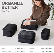 Load image into Gallery viewer, Premium Packing Cubes for Travel - Lightweight Luggage Organizer Set, Black