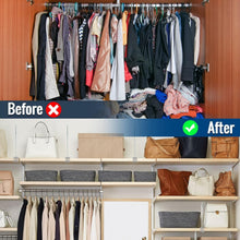Load image into Gallery viewer, 12 Pack Clear Acrylic Shelf Dividers for Stylish Closet and Home Organization