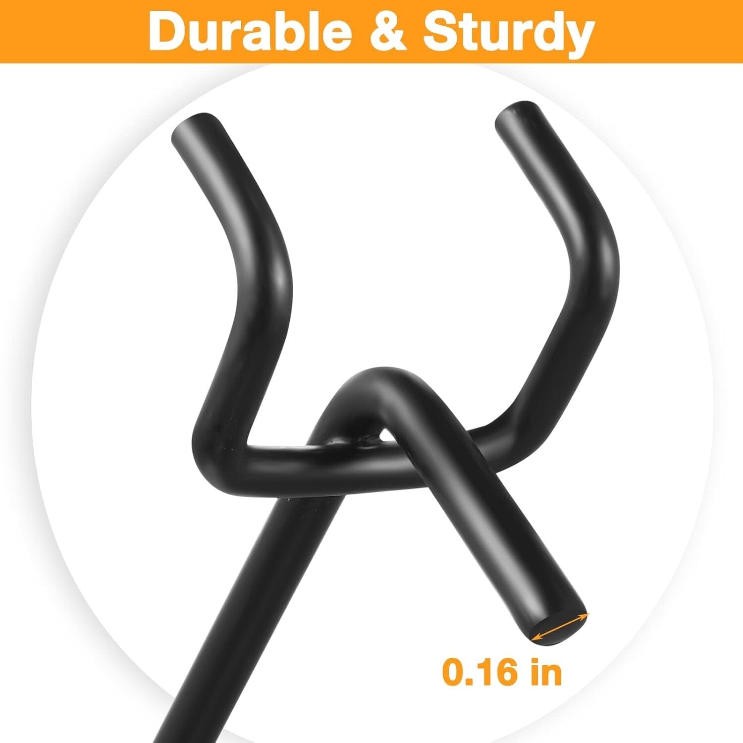 Durable 10-Inch Pegboard Hooks in Black - 100 Pcs for Home & Garage Organization