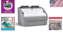 Load image into Gallery viewer, 2-in-1 Kids Toy Storage Box &amp; Art Easel - Innovative Organizer for Creative Play