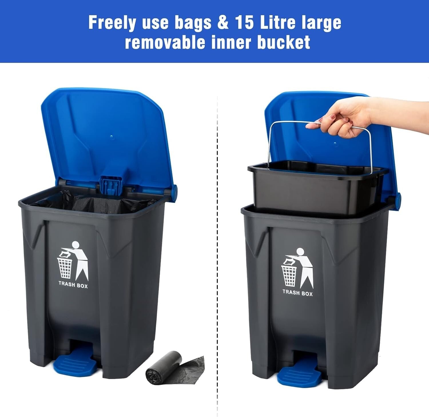 Effortless Pet Waste Clean-Up: Adjustable Pooper Scooper with Locking Bin