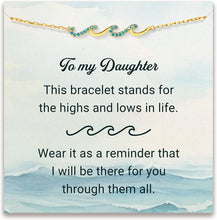 Load image into Gallery viewer, Meaningful Wave Bracelet in S925 Silver for Daughters &amp; Moms - Thoughtful Gift