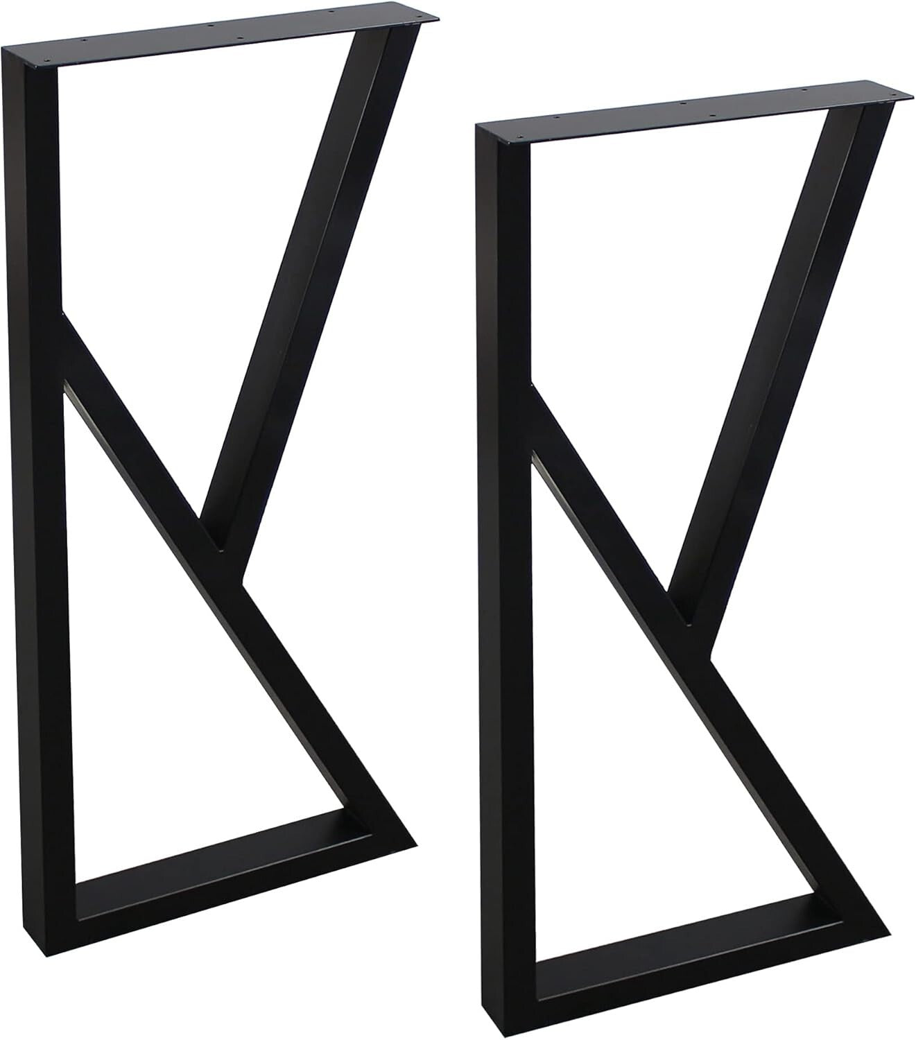 Heavy-Duty 35'' Rustic K-Shape Table Legs - Ideal for Industrial Style Furniture