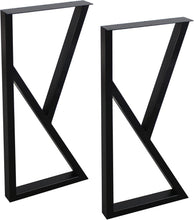 Load image into Gallery viewer, Heavy-Duty 35'' Rustic K-Shape Table Legs - Ideal for Industrial Style Furniture
