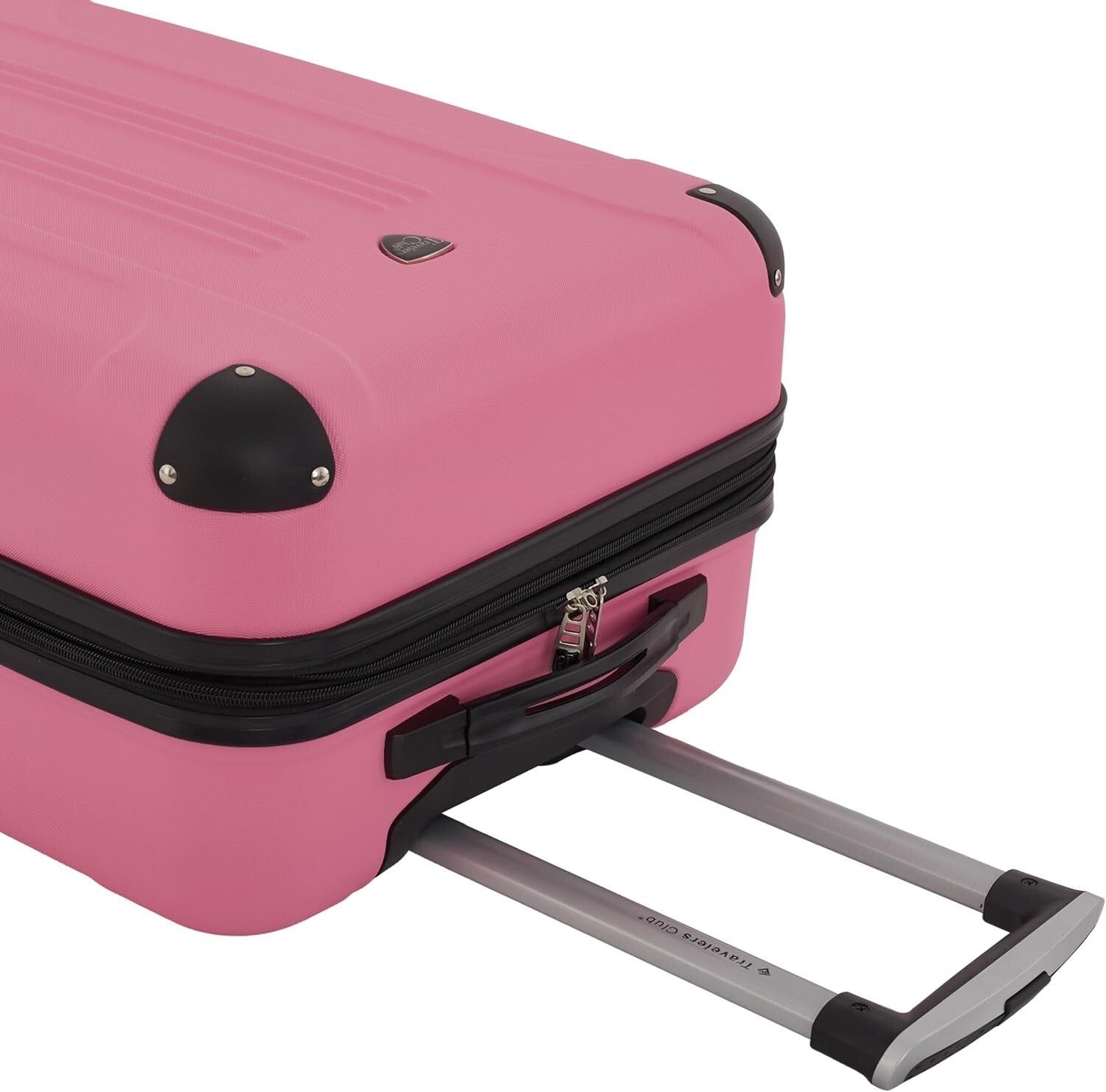 Vibrant Hot Pink Chicago 5-Piece Expandable Luggage Set with Smooth-Glide Wheels