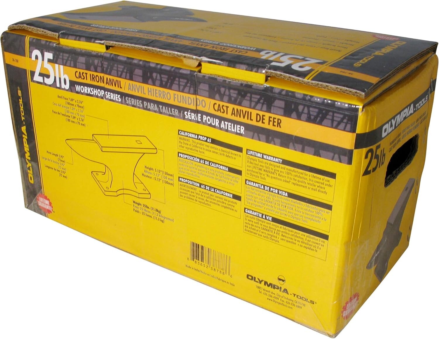 Durable 25 lb Cast Iron Anvil with Polished Surface - Perfect for DIY Metalwork