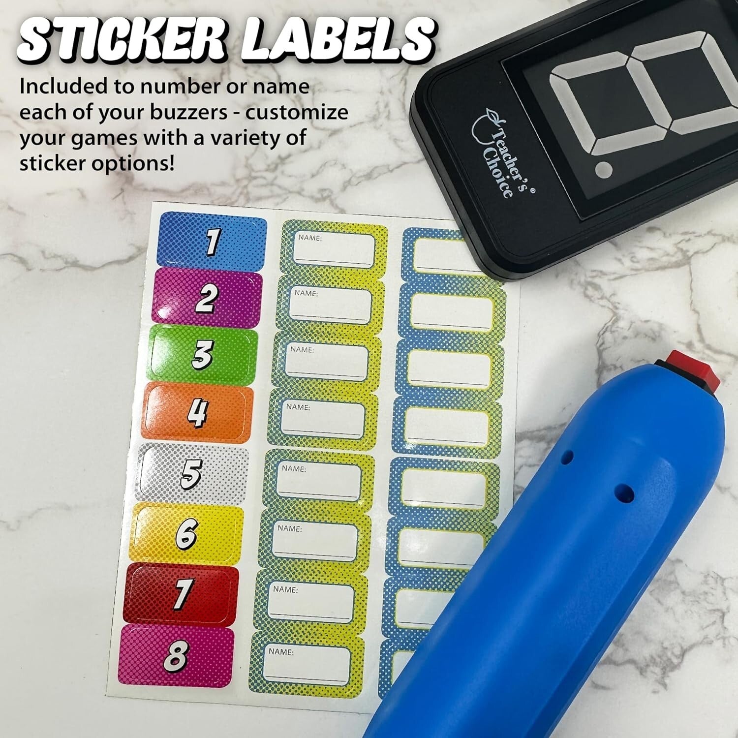 Fast-Action Game Show Experience: 8-Player Wireless Buzzer Console - Ages 12-103