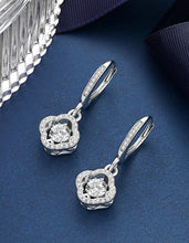 Load image into Gallery viewer, Luxurious 925 Silver Moissanite Dangle Earrings – Birthday and Valentine’s Gift