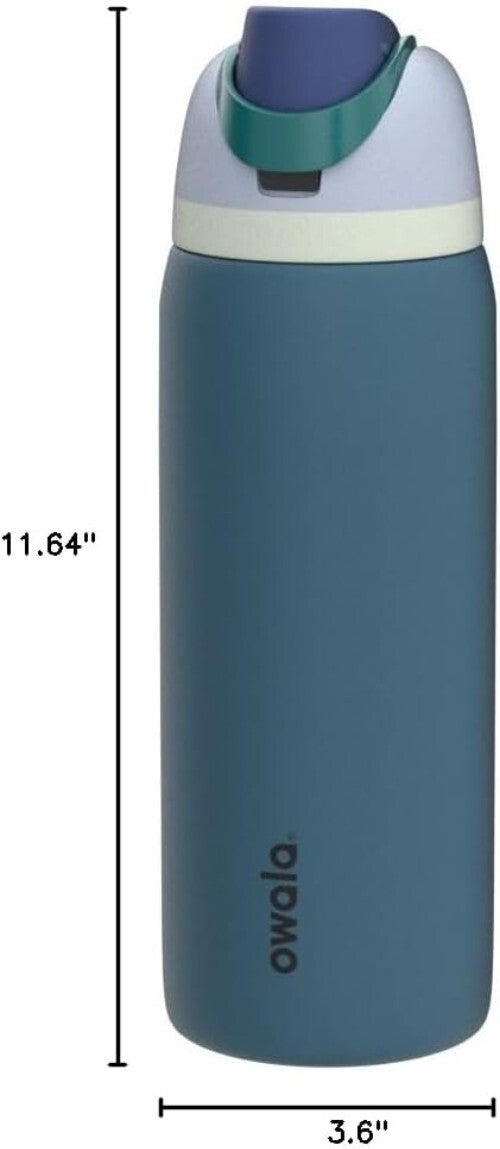 40oz Denim Insulated Stainless Steel Water Bottle with FreeSip Straw & Lid