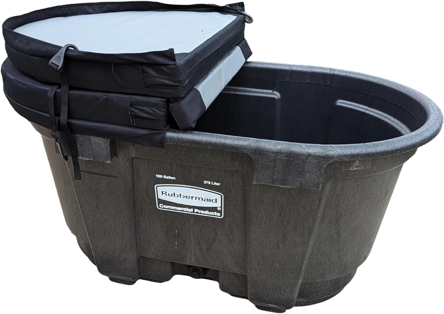 Foldable 100 Gallon Oval Hot Tub Cover - Ultimate Ice Water Therapy Solution