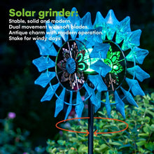 Load image into Gallery viewer, Durable 75in Solar Wind Spinner with Multi-Color LED Lighting for Outdoors
