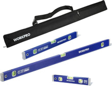 Load image into Gallery viewer, Precision 3-Piece Spirit Level Set with Magnetic Torpedo Level &amp; Carry Bag