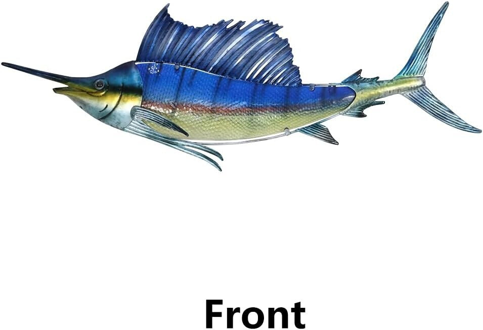 Stunning 36 Inch Sailfish Metal Wall Art - Perfect Gift for Fish Lovers