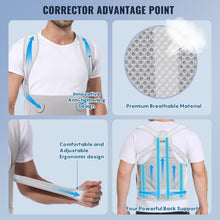 Load image into Gallery viewer, Adjustable Back Brace Posture Corrector for Pain Relief &amp; Better Alignment