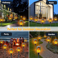 Load image into Gallery viewer, Large Waterproof Solar Torch Lights with Flickering Flame - Perfect for Pathways