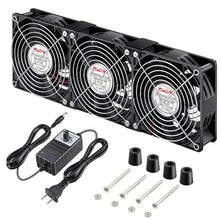 Load image into Gallery viewer, Compact 120mm x 38mm Exhaust Fan with Speed Controller, Ideal for Electronics
