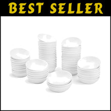 Load image into Gallery viewer, Attractive and Practical White Ceramic Sauce Bowls – 55 Piece Set for Gifting