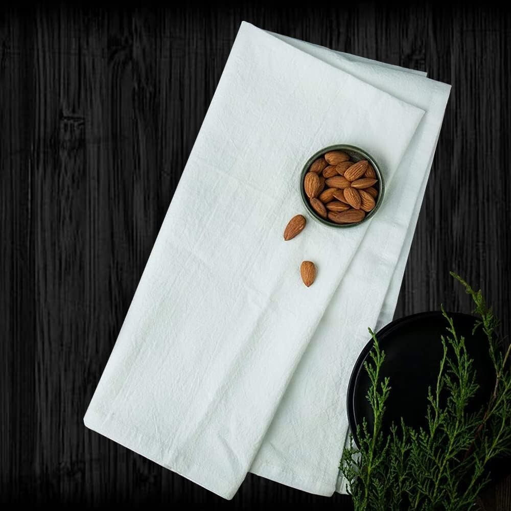 100% Cotton Flour Sack Tea Towels - 30 Durable, Multi-Purpose 28x28 Inch Cloths