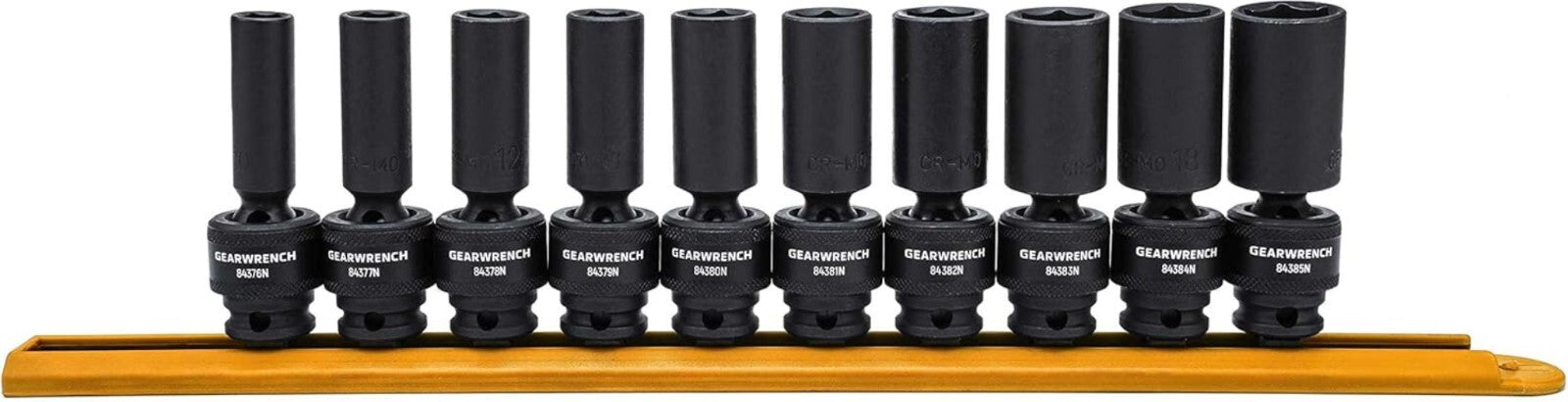 10 Pc. 3/8 Inch Drive Impact Socket Set - Chrome Molybdenum for Durability