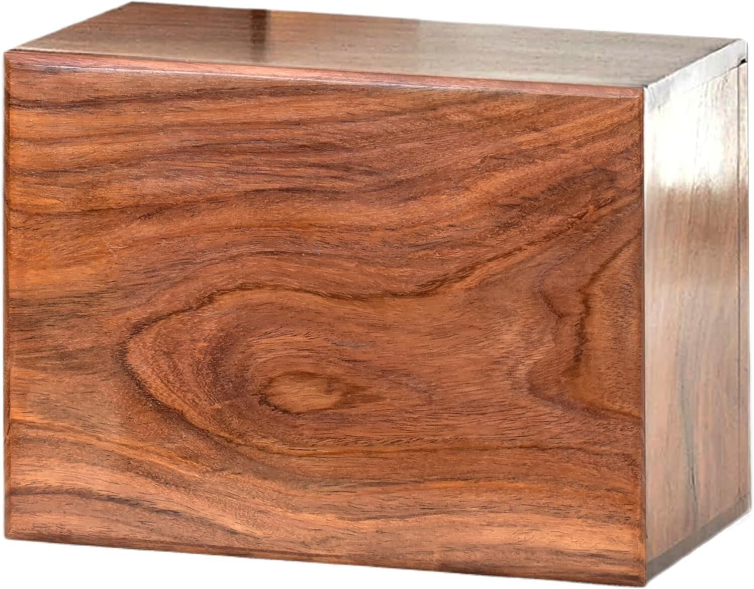 Hand-Carved Rosewood Cremation Urn for Adults - 80 Cubic Inch Capacity