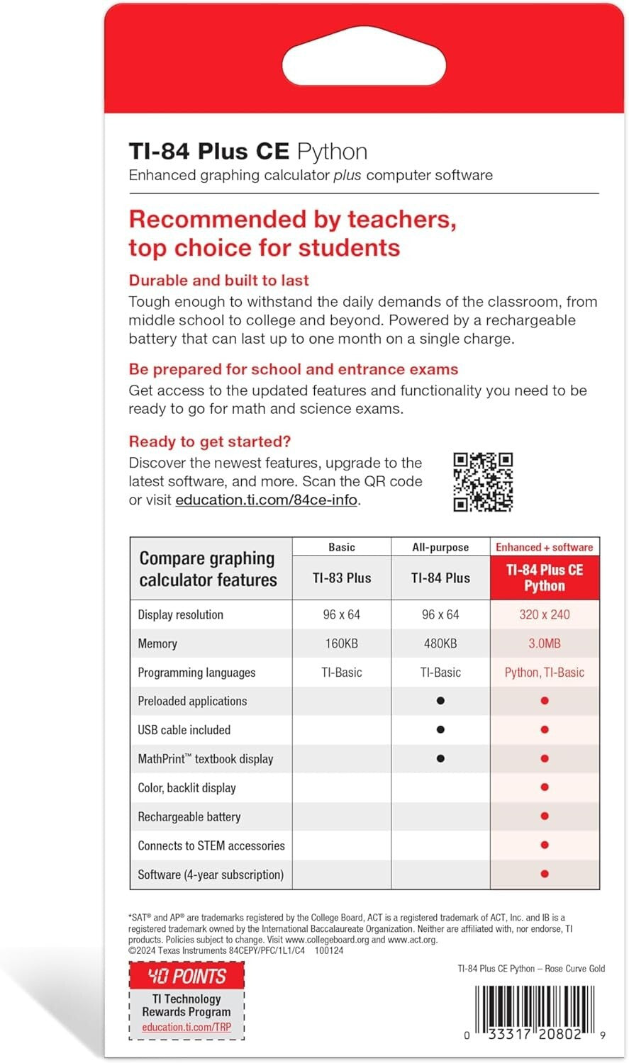 Rose Gold TI-84 Plus CE Graphing Calculator - Perfect for Students & Educators