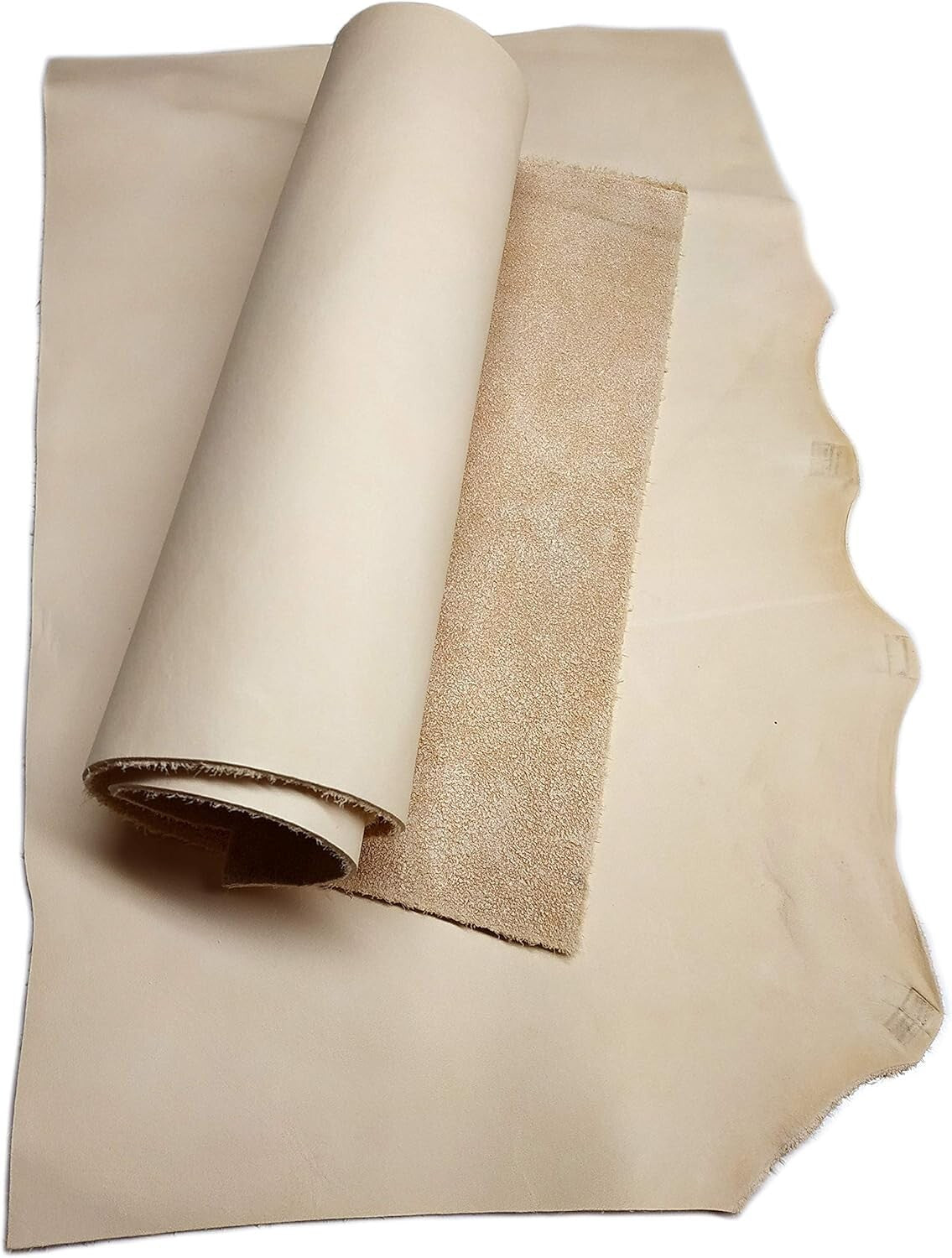 1 LB Veg Tan Leather - Large Pieces and Scraps for Elegant Handcrafted Projects