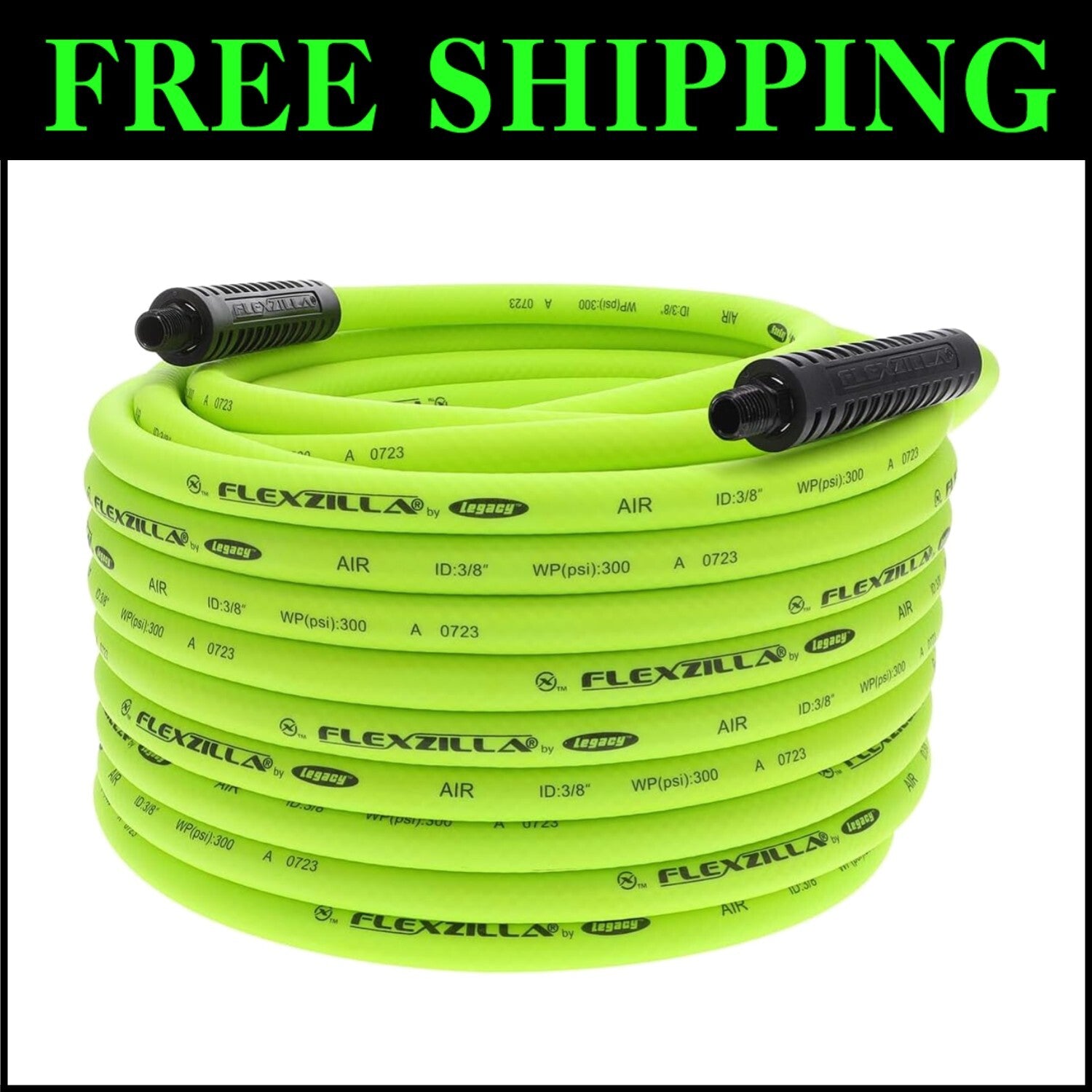 Durable 3/8 in. Air Hose, 100 ft Length with Crush-Resistant Aluminum Fittings