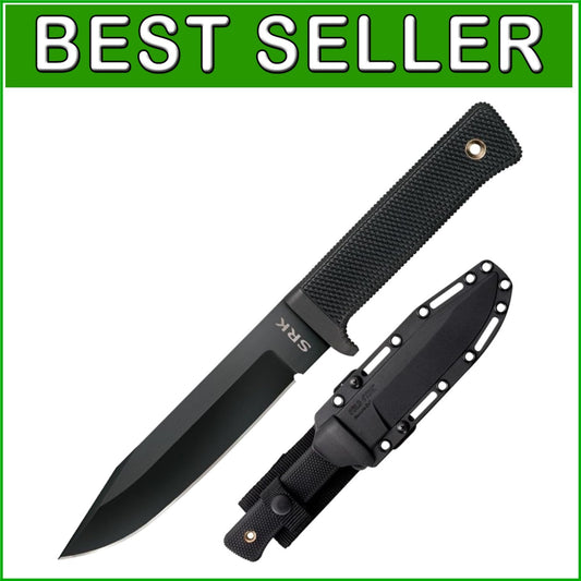 Durable 6-Inch SK-5 Clip Point Knife with Kray-Ex Handle & Secure-Ex Sheath