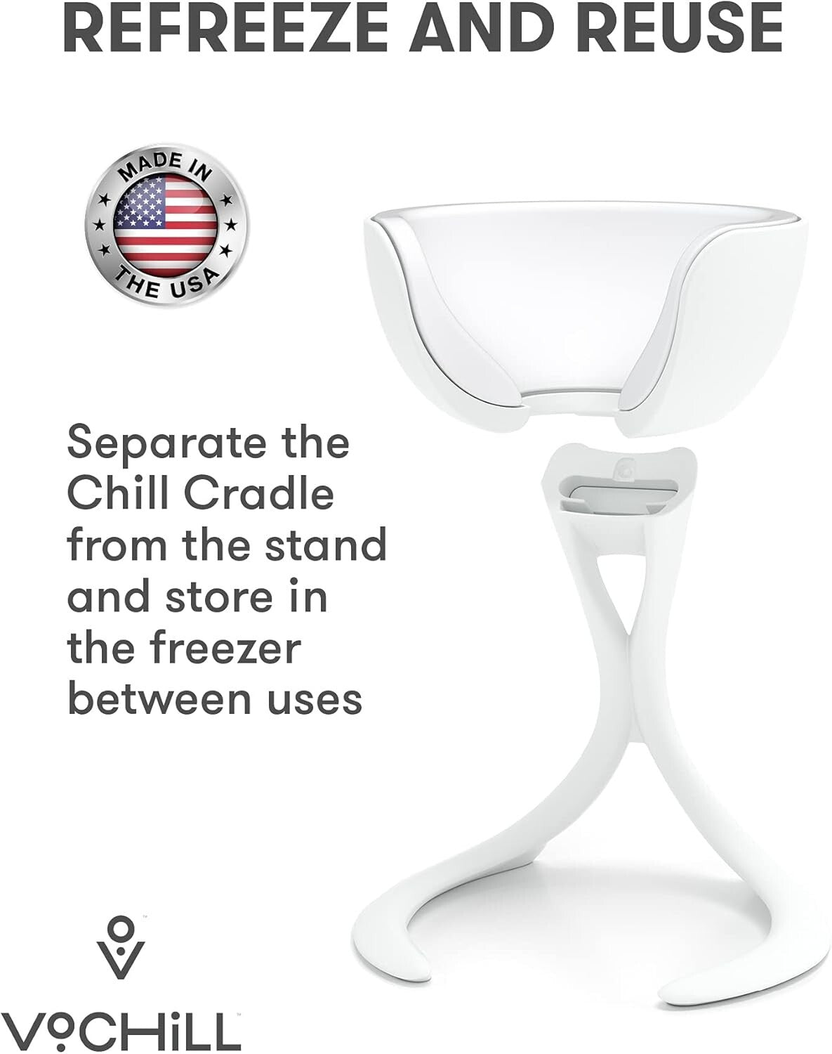 Chill Your Wine Effortlessly - Stemmed Glass Chiller in Elegant Stone Finish
