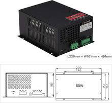 Load image into Gallery viewer, Upgrade with 80W CO2 Power Supply for Laser Tubes - Safety &amp; Precision Features
