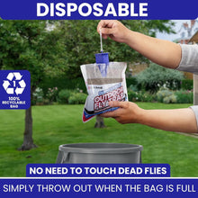 Load image into Gallery viewer, Easy Setup Fly Trap Bags - 12 Non-Toxic Hanging Lures for Outdoor Pest Control