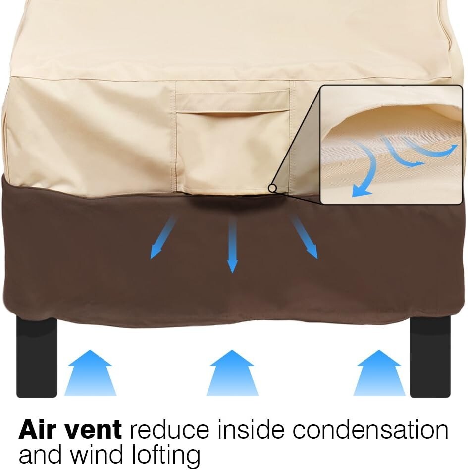 Large Waterproof Outdoor Furniture Chair Covers with Secure Click Close Straps