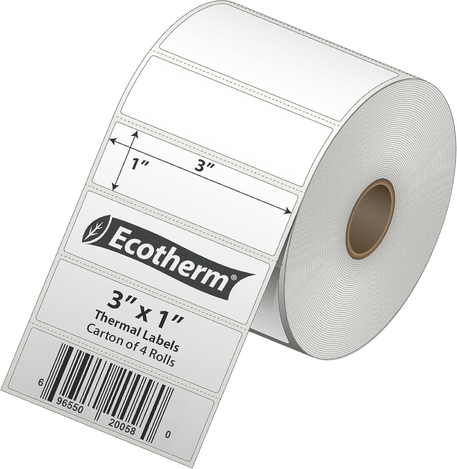 High Tack 3" x 1" Thermal Labels - 5240 Matte Adhesive for Multiple Surfaces