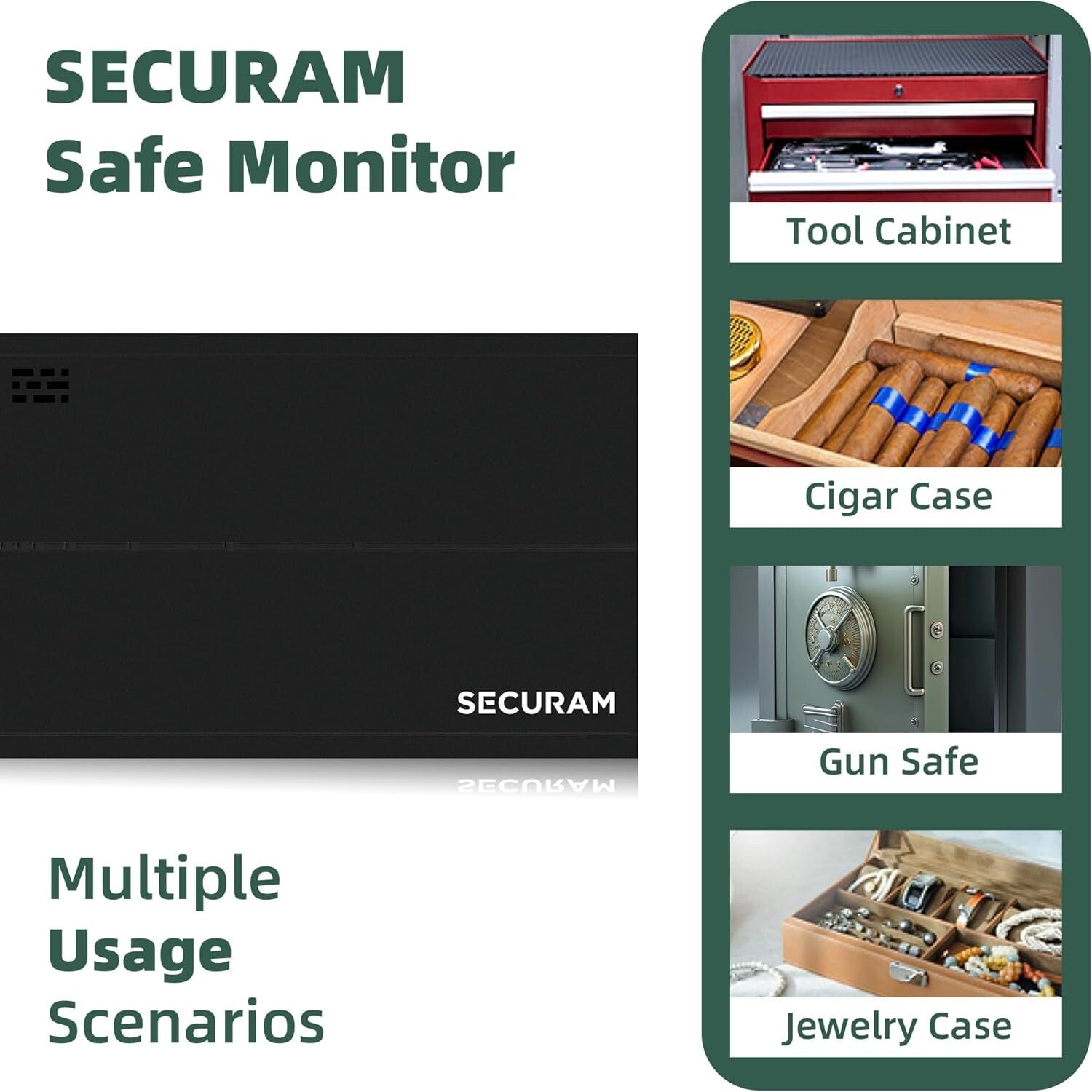 Battery Powered Gun Safe Monitor: Alerts for Humidity, Temperature & Vibration