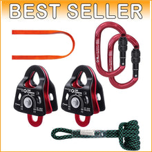 Load image into Gallery viewer, High-Strength 5:1 Pulley Hauling System with Carabiners &amp; Sling - Lightweight
